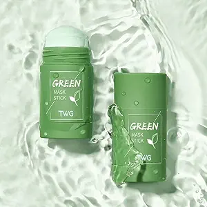 Green Mask Stick product in water splash